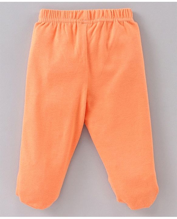 Babyhug Cotton Knit Striped & Bear Printed Bootie Leggings Pack of 3 - Multicolour