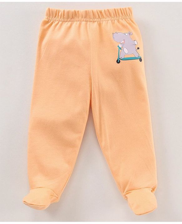 Babyhug Cotton Footed Leggings Multi Print Pack of 3  - Multicolour