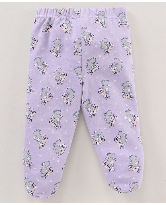 Babyhug Cotton Footed Leggings Multi Print Pack of 3  - Multicolour