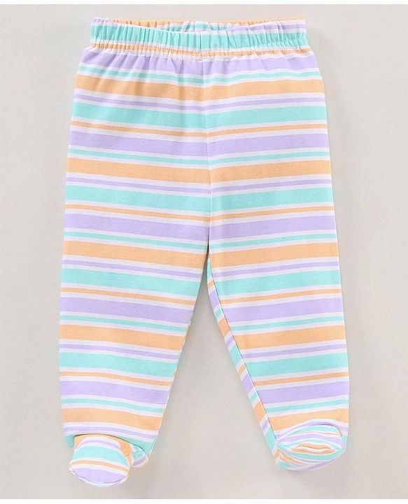 Babyhug Cotton Footed Leggings Multi Print Pack of 3  - Multicolour