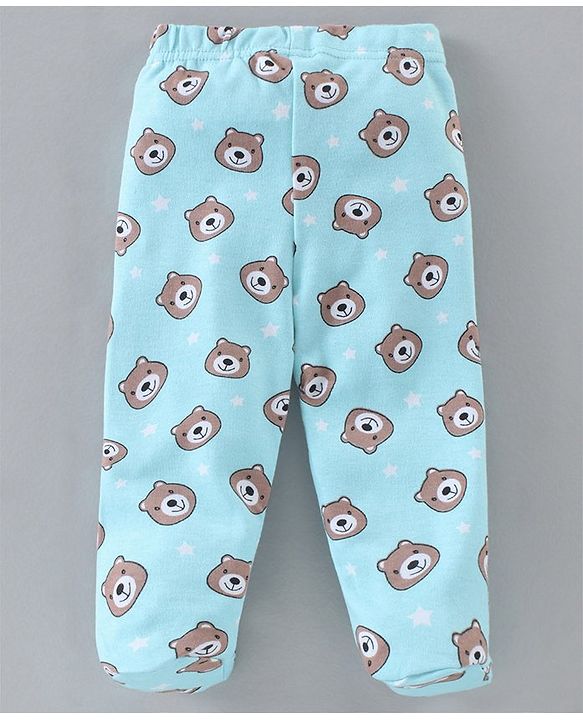 Babyhug Footed Bootie Leggings Stripes & Bear Print Pack Of 3 - Multicolor