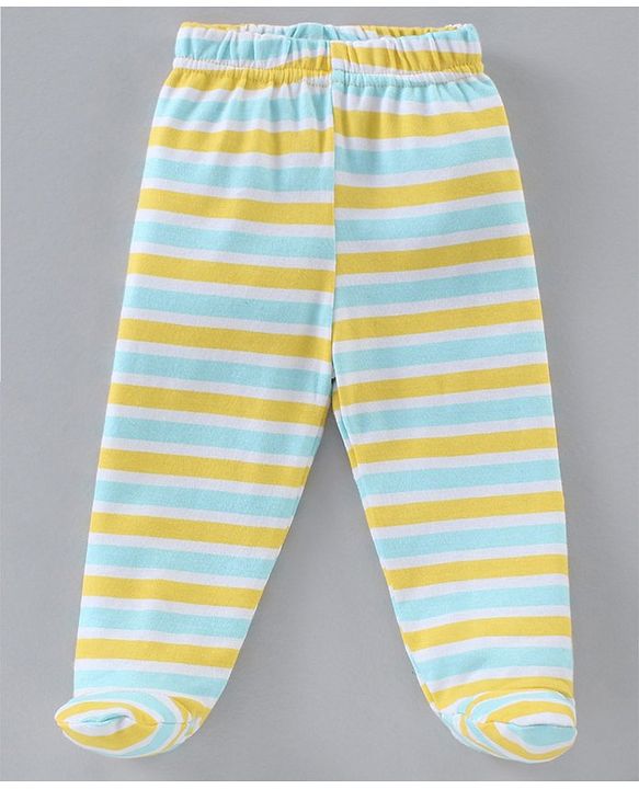 Babyhug Footed Bootie Leggings Stripes & Bear Print Pack Of 3 - Multicolor