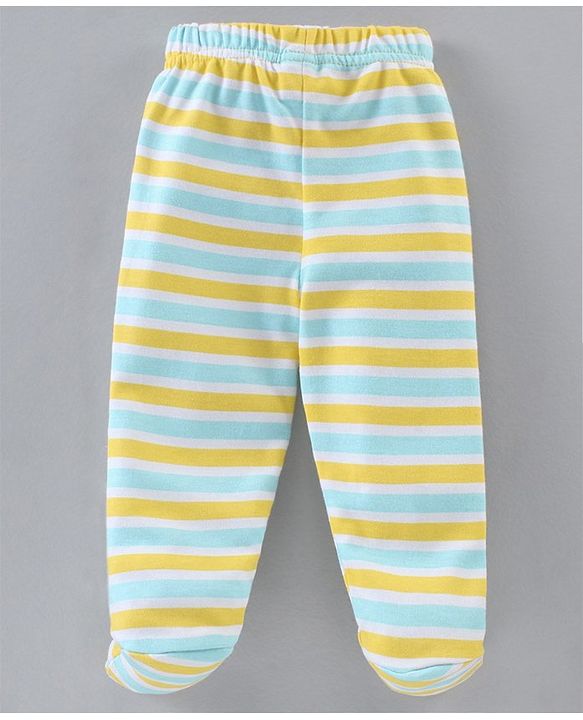 Babyhug Footed Bootie Leggings Stripes & Bear Print Pack Of 3 - Multicolor
