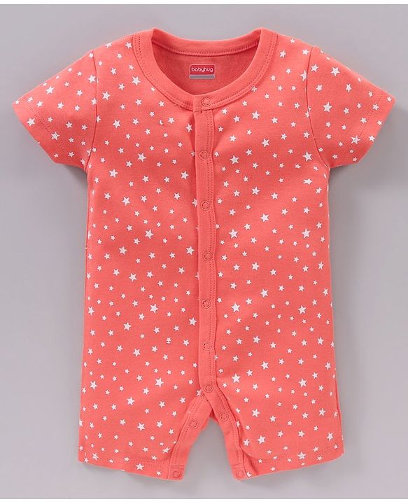 Babyhug 100% Cotton Half Sleeves Romper Multiprint Pack Of 3 - Multicolor