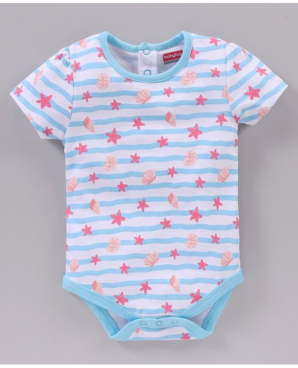 Babyhug 100% Cotton Half Sleeves Onesies Multiprint Pack Of 3 - Multicolor