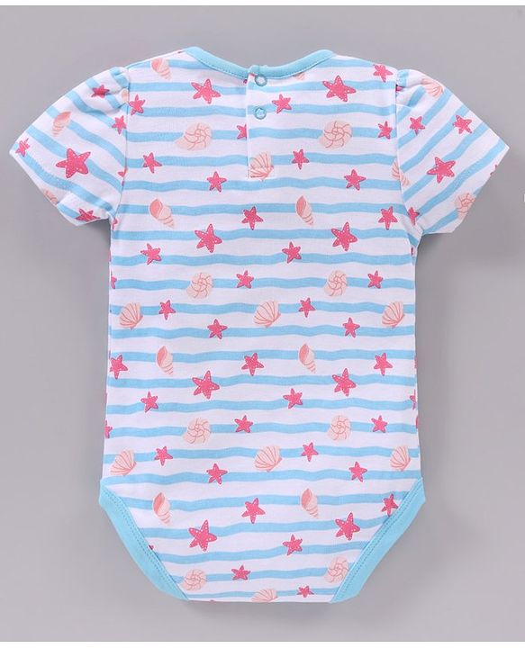 Babyhug 100% Cotton Half Sleeves Onesies Multiprint Pack Of 3 - Multicolor
