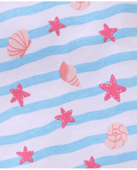 Babyhug 100% Cotton Half Sleeves Onesies Multiprint Pack Of 3 - Multicolor