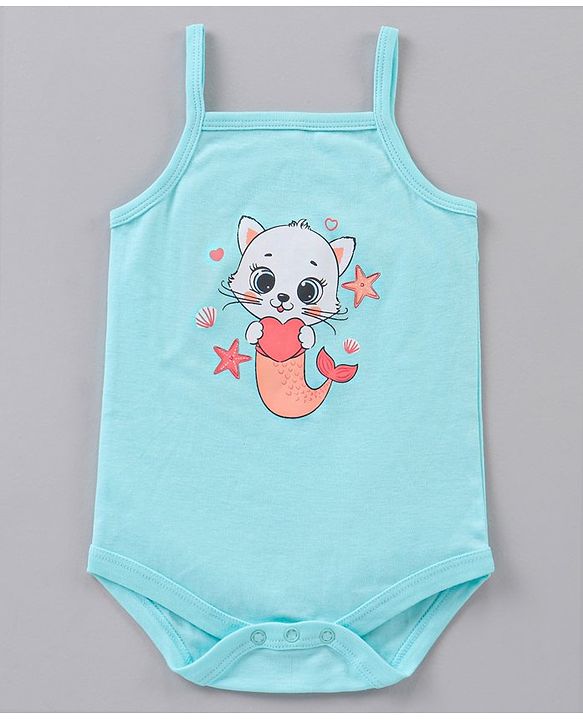 Babyhug Cotton Sleeveless Onesies Polka Dot Print Pack of 3 - Blue Pink White