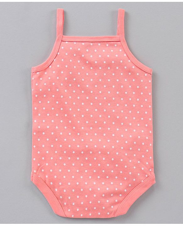 Babyhug Cotton Sleeveless Onesies Polka Dot Print Pack of 3 - Blue Pink White