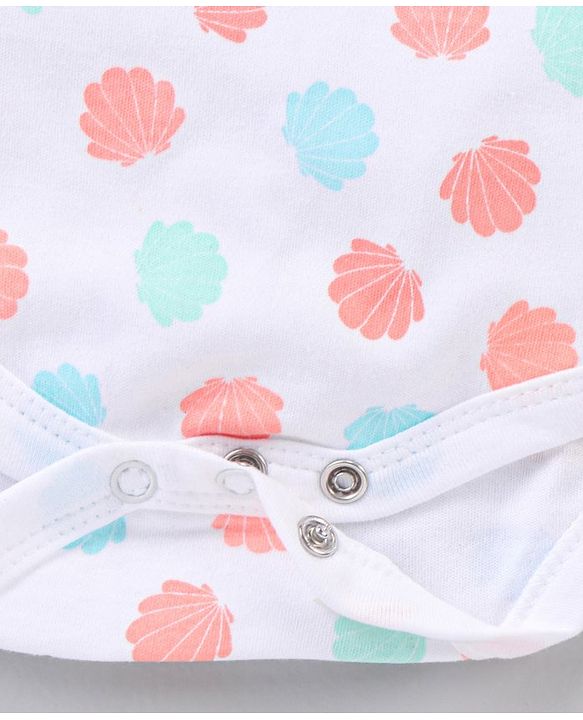 Babyhug Cotton Sleeveless Onesies Polka Dot Print Pack of 3 - Blue Pink White