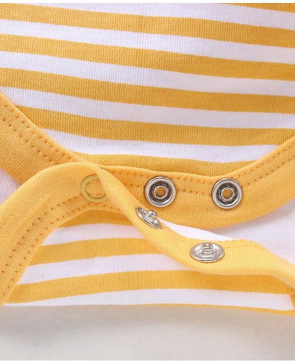 Babyhug 100% Cotton Half Sleeves  Onesies Teddy Print Pack of 5 - Multicolor