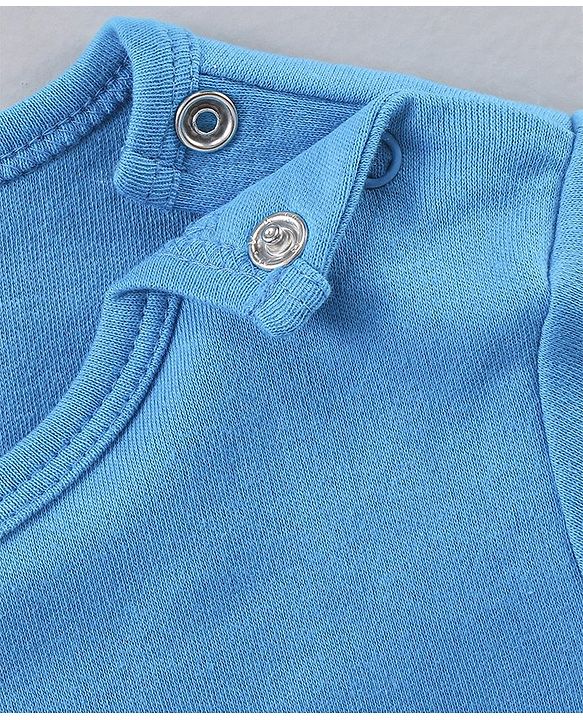 Babyhug 100% Cotton Half Sleeves Onesies Strip & Polka Dot Print Pack of 5 - Blue Yellow Red