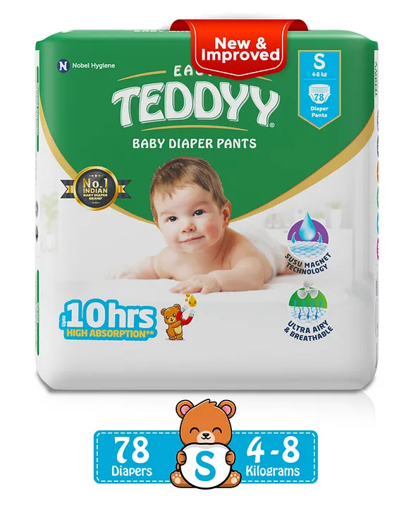 Teddyy Baby Diapers Pants, Size: Medium, Age Group: Newly Born at Rs  399/pack in Kolkata
