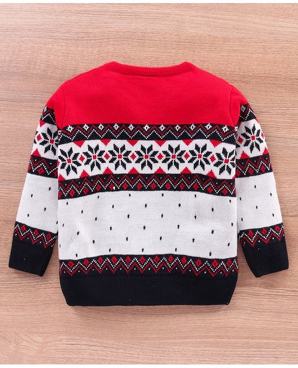 Babyhug Full Sleeves Sweater Placement Design- Multicolor