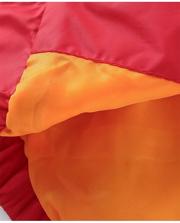 Babyhug Full Sleeves Color Block Hooded Jacket- Yellow Red