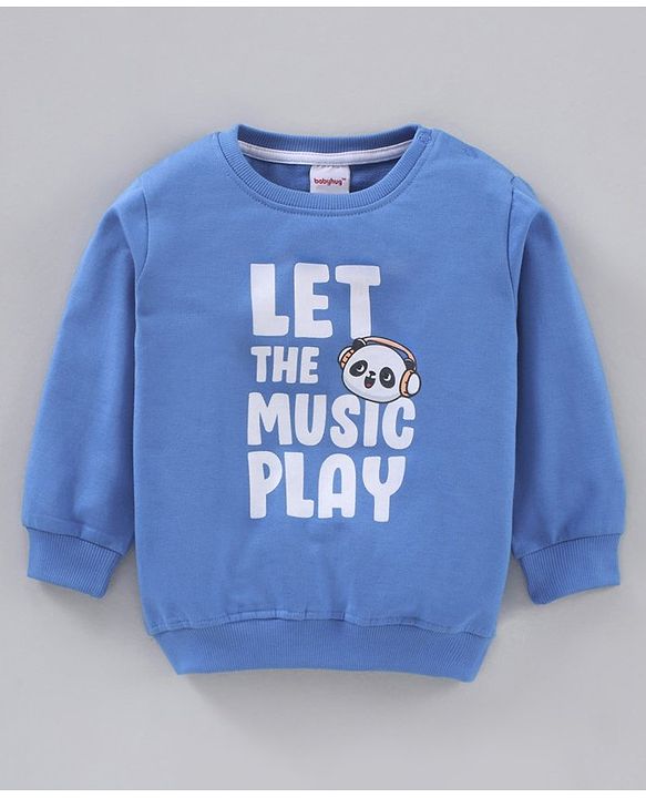 Babyhug Full Sleeves Sweatshirt Panda & Text Print Pack of 2- Multicolor
