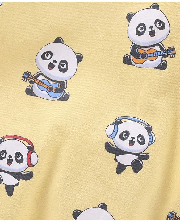 Babyhug Full Sleeves Sweatshirt Panda & Text Print Pack of 2- Multicolor