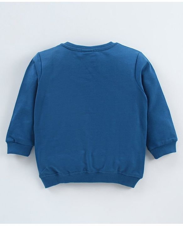 Babyhug Full Sleeves Sweatshirts Bear Print Pack of 2 - Yellow Blue