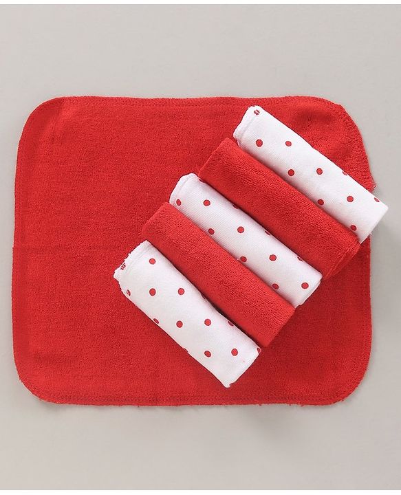 Babyhug Cotton Wash Cloth Pack of 6 - Multicolor
