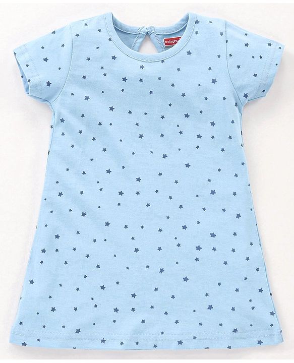 Babyhug Half Sleeves Nighty Star & Whale Print Pack of 2 - Blue