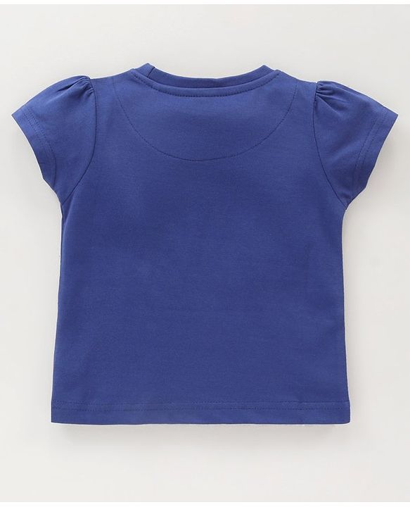Babyhug Half Sleeves Top & Shorts Crown Print - Blue Pink
