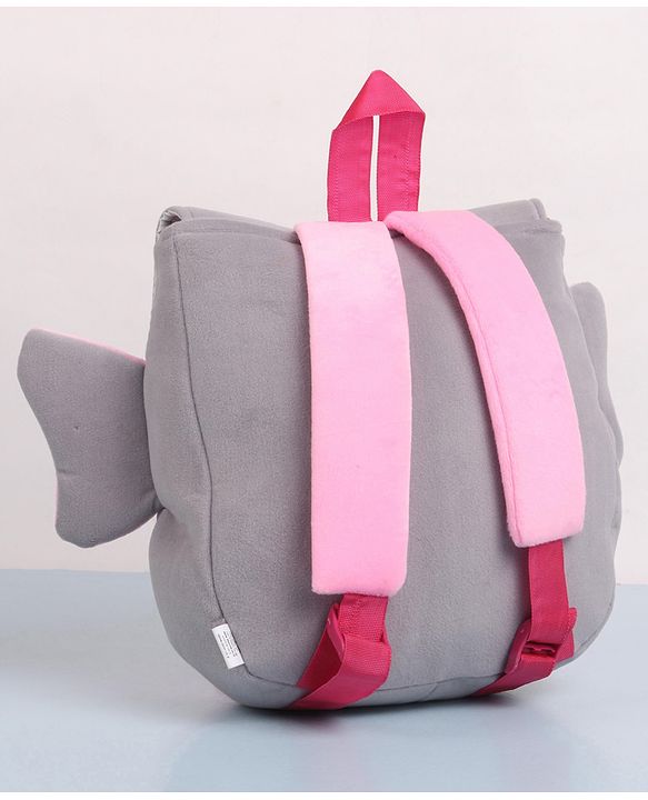 Babyhug Elephant Shaped Soft Toy Bag 11 Inches (Colour & Print May Vary)