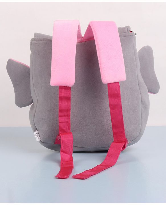 Babyhug Elephant Shaped Soft Toy Bag 11 Inches (Colour & Print May Vary)