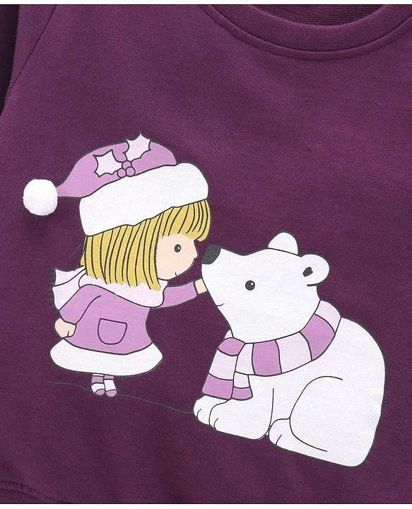 BABYHUG GIRL'S FULL SLEEVES SWEATSHIRT WITH GRAPHICS