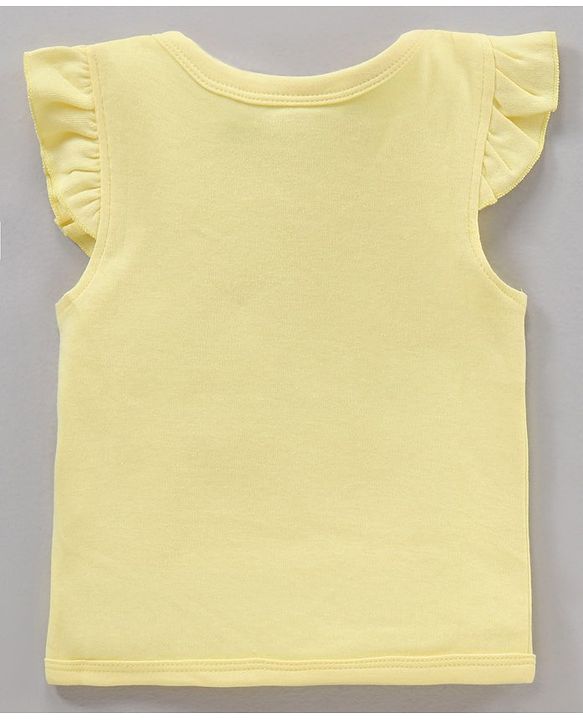 Babyhug 100% Cotton Sleeveless Stripe & Floral Printed Vest Pack Of 3 - Yellow Blue & White