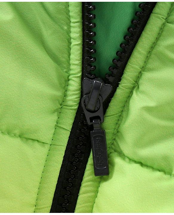 Babyhug Full Sleeves Hooded Fashion Heavy Winter Solid Color Jacket - Yellow