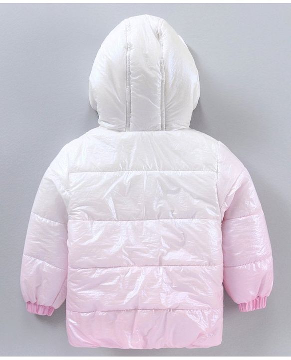 Babyhug Woven Full Sleeves Heavy Winter Jacket Colour Block - Pink