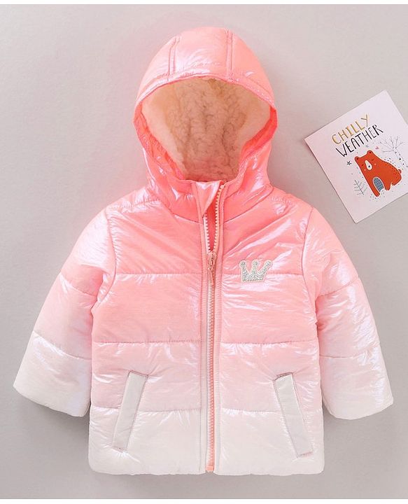 Babyhug Full Sleeves Color Block Hooded Jacket - Pink