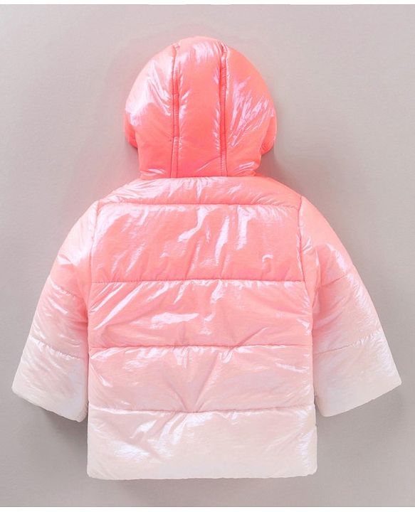 Babyhug Full Sleeves Color Block Hooded Jacket - Pink