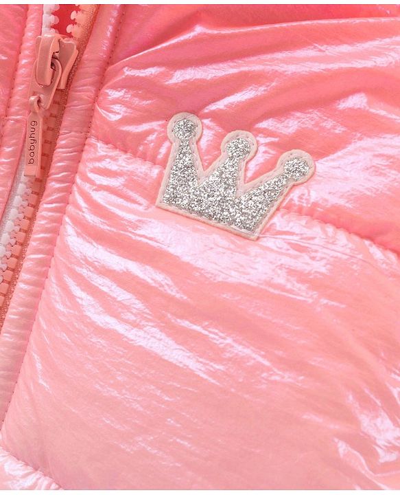 Babyhug Full Sleeves Color Block Hooded Jacket - Pink