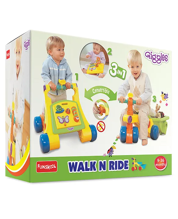 Giggles Manual Push In Walk Ride Sit Play Ride On