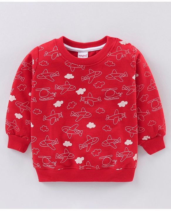 Babyhug Full Sleeves Knit Sweatshirts With Text Graphics Pack of 2- Multicolor
