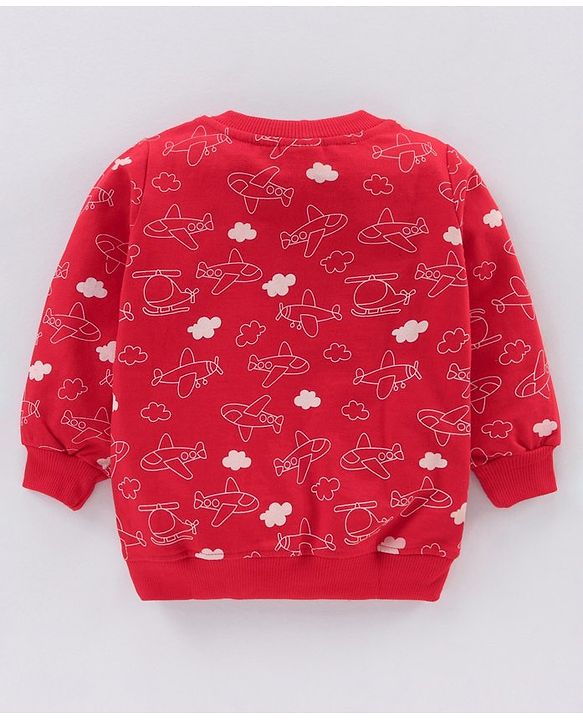 Babyhug Full Sleeves Knit Sweatshirts With Text Graphics Pack of 2- Multicolor