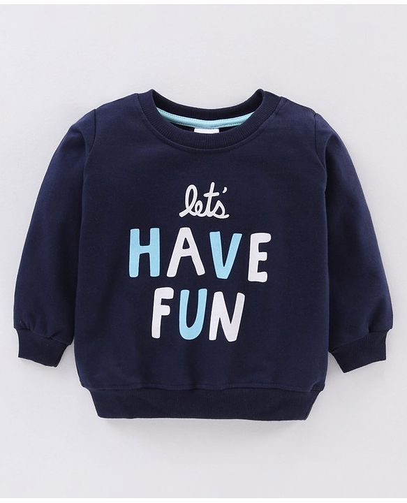 Babyhug Full Sleeves Knit Sweatshirts With Text Graphics Pack of 2- Multicolor