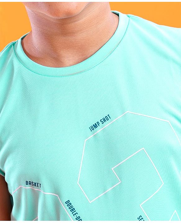 Pine Active Sleeveless Sports T-Shirt Text Print - Multicolor