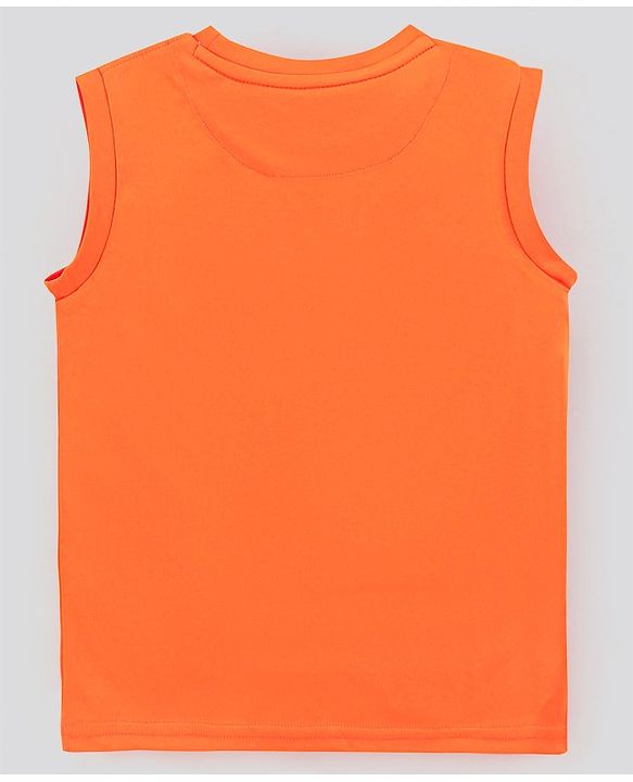 Pine Active Sleeveless Tee Numeric 23 Print - Orange