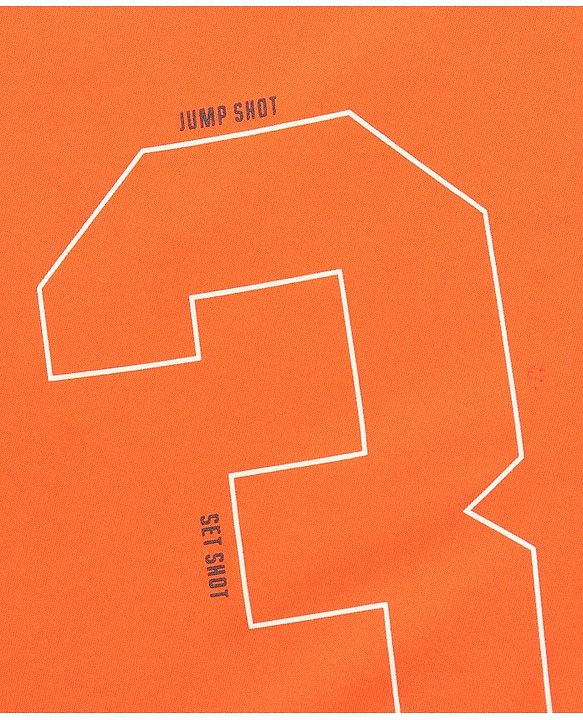 Pine Active Sleeveless Tee Numeric 23 Print - Orange