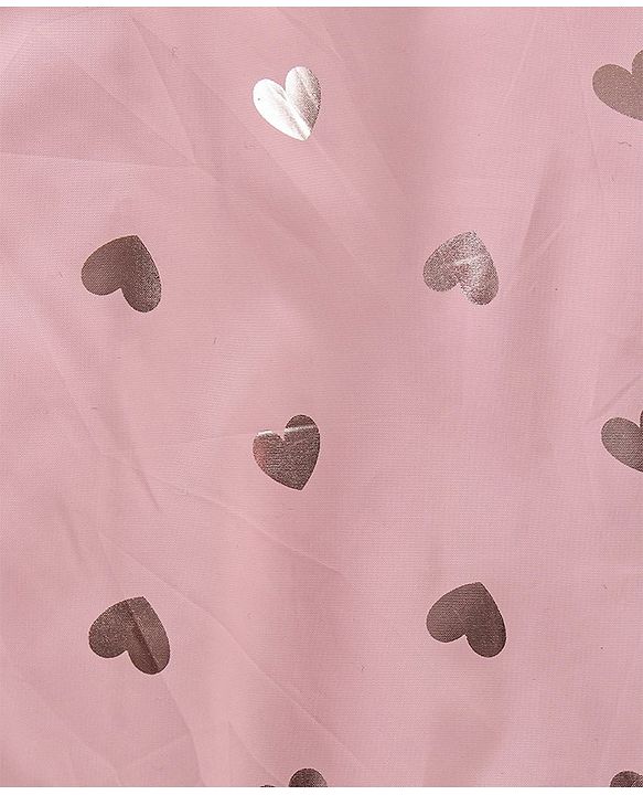 Babyhug Full Sleeves Winter Wear Hooded Romper Heart Print - Pink