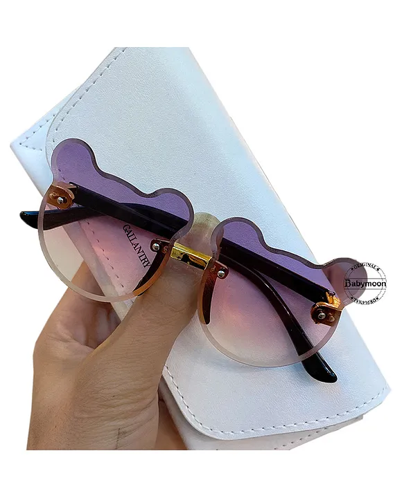 Babymoon Bear Shaped Rimless Sunglasses Purple Pink Online in India, Buy at  Best Price from Firstcry.com - 11284189