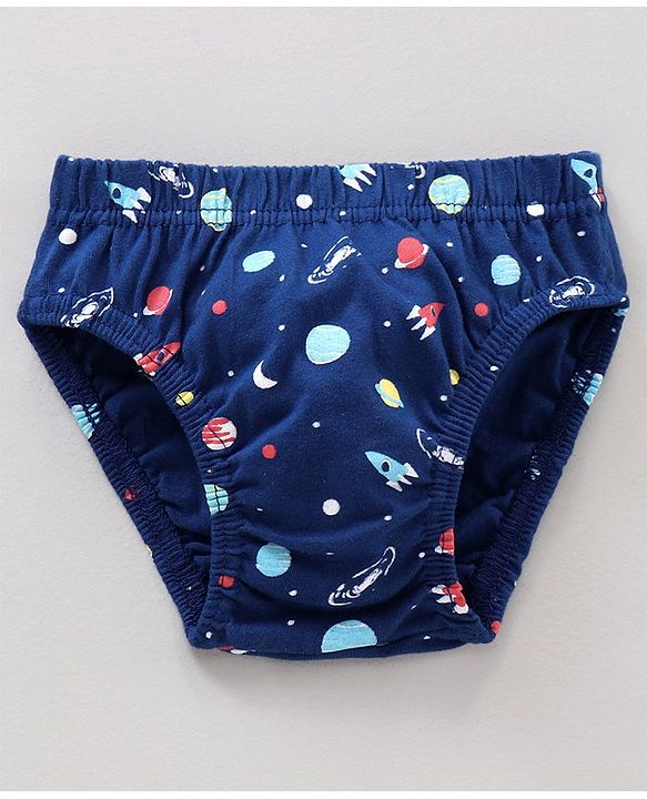 Babyhug Antibacterial Cotton Printed Briefs Pack of 5 - Multicolor