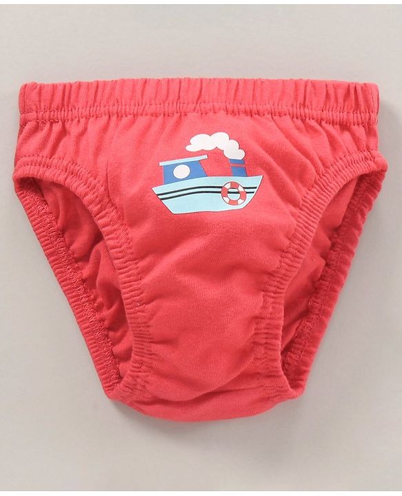 Babyhug Cotton Knit Antibacterial Stripe & Star Printed Briefs Pack of 5 - Multicolour