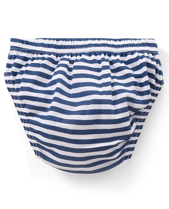 Babyhug  Cotton Knit Antibacterial Animal Print & Striped Briefs Pack of 5 - Multicolour