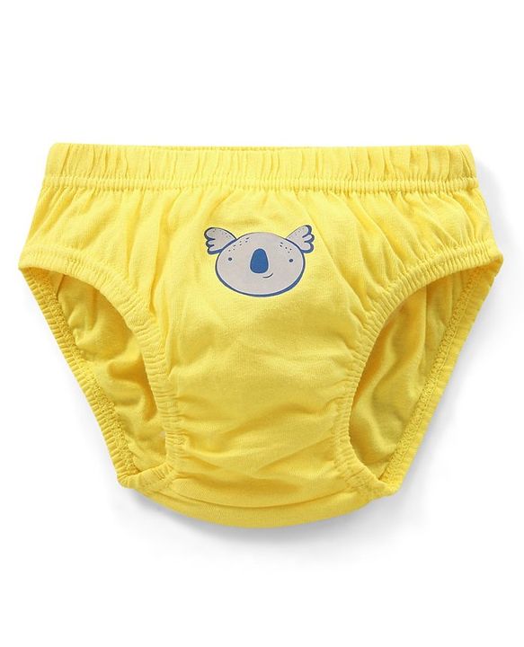 Babyhug  Cotton Knit Antibacterial Animal Print & Striped Briefs Pack of 5 - Multicolour