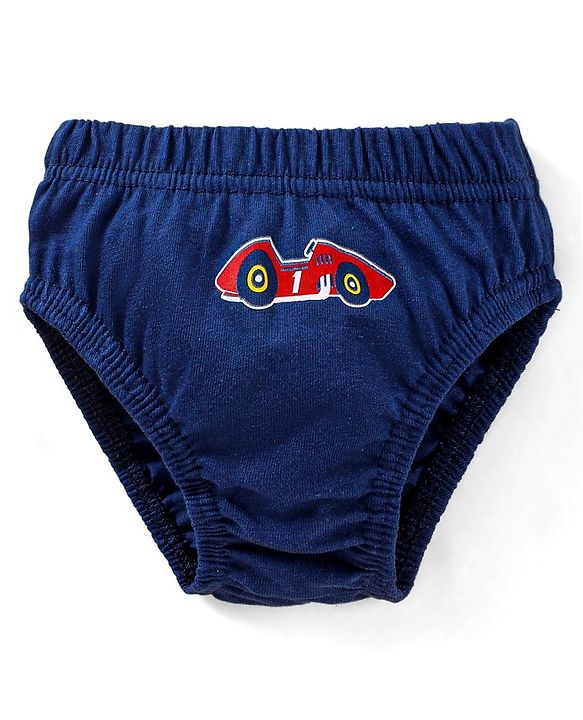 Babyhug Antibacterial Stripes & Vehicle Print Briefs Pack of 5 - Multicolor