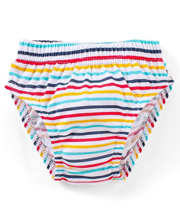 Babyhug Antibacterial Stripes & Vehicle Print Briefs Pack of 5 - Multicolor