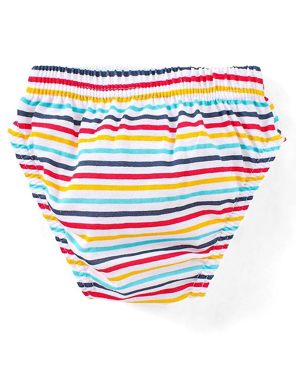 Babyhug Antibacterial Stripes & Vehicle Print Briefs Pack of 5 - Multicolor
